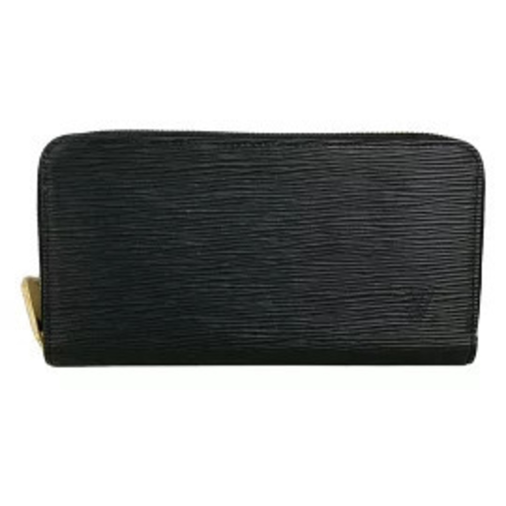 LOUIS VUITTON Zippy Wallet Long Noir Black Leather Cowhide